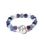Mala armband amethist/ aventurijn/ bergkristal + ohm