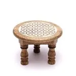 Altaartafeltje Bloem des Levens wit bedrukt