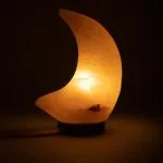 Zoutlamp maanvormig met snoer en LED lamp - Afbeelding 4