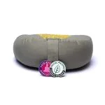 Meditatiekussen halve maan groen levensboom biokatoen (OCS) - Afbeelding 3