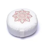 Meditatiekussen wit mandala biokatoen (OCS) - 33 cm x 17 cm - Afbeelding 3