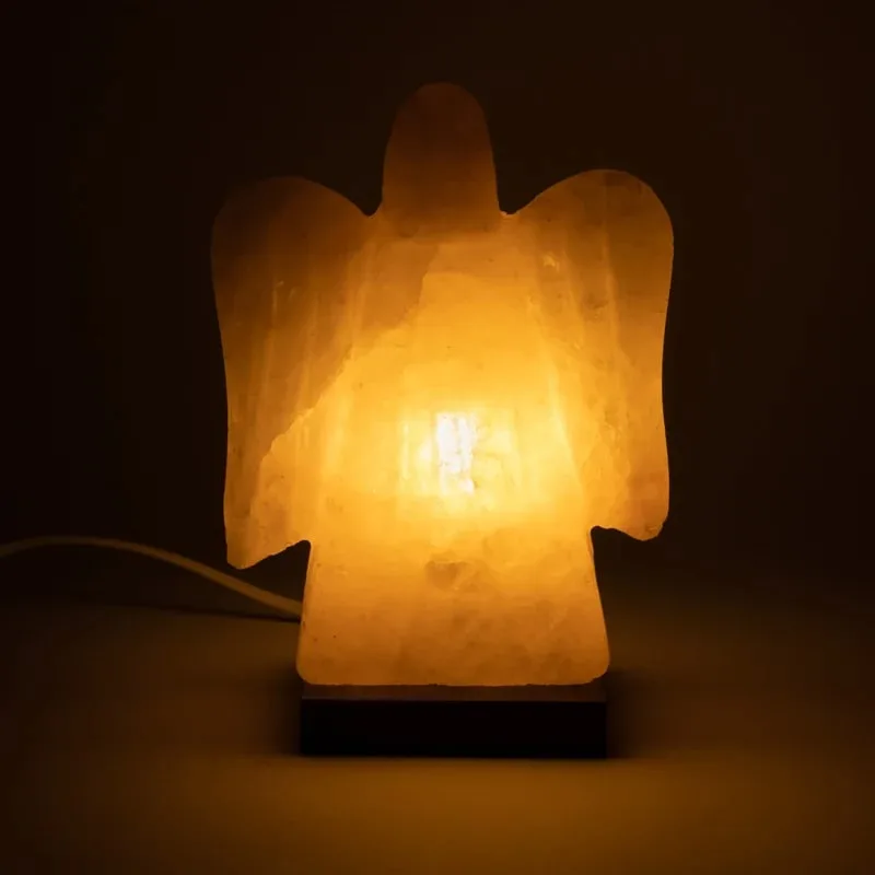 Zoutlamp engel met snoer en LED lamp - Afbeelding 2