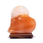 Zoutlamp dubbel hart met snoer en LED lamp