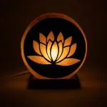 Zoutlamp lotus met snoer en LED lamp - Afbeelding 2