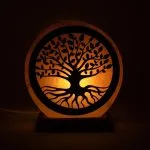 Zoutlamp levensboom met snoer en LED lamp - Afbeelding 2