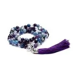 Mala amethist/ aventurijn/ bergkristal + ohm