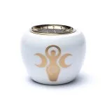 Wierookbrander wit & goud godinnensymbool
