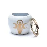Wierookbrander wit & goud godinnensymbool - Afbeelding 2
