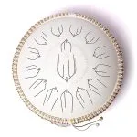 Hluru handpan/tonguedrum hybride 15 tonen D-mineur Kurd