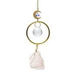 Suncatcher met maan en rozenkwarts- 35 cm - Afbeelding 2