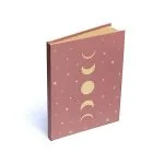 Notitieboek maanfasen & sterren oudroze