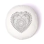 Meditatiekussen hart gebroken wit biokatoen (OCS) - Afbeelding 4