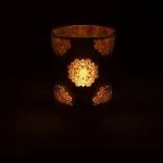 Sfeerlicht matglas/metallic Boeddha - 10 cm x 12,5 cm - Afbeelding 2