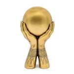 Deco Handen met Alziend Oog goudkleurig- 12,5 cm x 7,5 cm x 22 cm - Afbeelding 2
