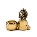 Theelichthouder Biddende Boeddha links goudkleurig-13 cm x 6 cm x 11 cm - Afbeelding 2