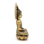 Meditatie Boeddhabeeld goudkleurig- 13 cm x 9,5 cm x 25 cm - Afbeelding 3