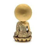 Meditatie Boeddhabeeld goudkleurig- 13 cm x 9,5 cm x 25 cm - Afbeelding 2