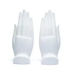Namaste Mudra Handen met Boeddha's wit - 21 cm - Afbeelding 3