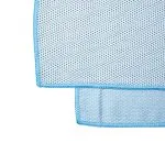 Yoga handdoek lichtblauw met PVC antislip stippen 182 cm x 63 cm - Afbeelding 4