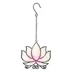 Raamhanger lotus wit -24cm-12cm - Afbeelding 2