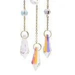 Suncatcher zon en halve maan met kristalglas 8 cm x 44 cm - Afbeelding 2
