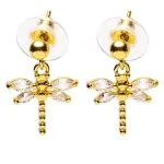 Oorbellen libelle goudkleurig