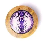 Houten bijzettafel Maangodin print op glas- 30cm x 12,5cm - Afbeelding 4
