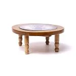 Houten bijzettafel Maangodin print op glas- 30cm x 12,5cm - Afbeelding 3