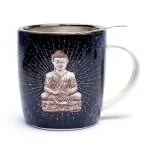 Theemok met zeef Boeddha blauw - 400ml