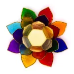 Lotus sfeerlicht 7 Chakra's goudrand -  13.5 cm x 5.5 cm - Afbeelding 2