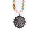Mala rozenkwarts/ amazoniet/ rhodoniet + lotus -  ±44 cm - Afbeelding 3