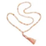 Mala roze aventurijn met kwast - ±44 cm - Afbeelding 2