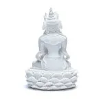 Boeddhabeeld met dorje en bel wit - 17 cm - Afbeelding 2