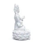 Boeddhabeeld met dorje en bel wit - 17 cm - Afbeelding 3