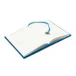 Notitieboek fluweel blauw met Alziend Oog -  20 cm x 15 cm - Afbeelding 2
