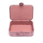 Sieraden / tarotdoos fluweel oudroze met Bloem des Levens -  11 cm x 15.5 cm x 5 cm - Afbeelding 2