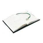 Notitieboek fluweel groen met Levensboom en harten - 20 cm x 15 cm - Afbeelding 2