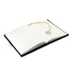 Notitieboek fluweel zwart met maanfasen - 20 cm x 15 cm - Afbeelding 2