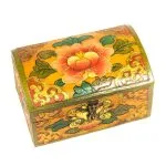 Schatkist Tibetaans met lotus klein - 15 cm x 9 cm x 9 cm - Afbeelding 2