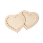 Schaal roze zandsteen dubbel hart -  ±23 cm x 13 cm x 2.5 cm - Afbeelding 2