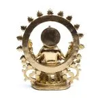 Ganesha met vlammend aureool  30 cm x 25 cm x 14 cm - Afbeelding 2