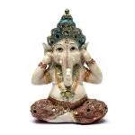 Ganesha beeld Horen -  15 cm x 10 cm x 21 cm