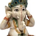 Ganesha beeld Horen -  15 cm x 10 cm x 21 cm - Afbeelding 2