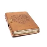 Notitieboek Hart met kunstlederen kaft - ±13 cm x 18 cm - Afbeelding 2