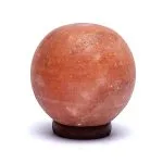 Zoutlamp bol met snoer en LED lamp -  ±17.5 cm x15.5 cm x15.5 cm