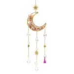 Suncatcher maan met roze maansteen -  ±8 cm - Afbeelding 3