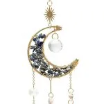 Suncatcher maan met lapis lazuli -  ±8 cm