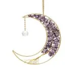 Suncatcher maan met amethist en levensboom -  ±17 cm - Afbeelding 3