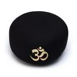 Meditatiekussen zwart met ohm biokatoen (OCS) - 33 cm x 17 cm
