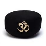 Meditatiekussen zwart met ohm biokatoen (OCS) - 33 cm x 17 cm - Afbeelding 3